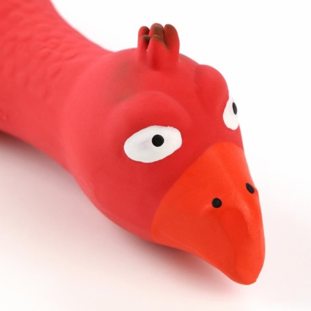 Fresh toy for dogs from latex "Rooster", 18 cm, red-3