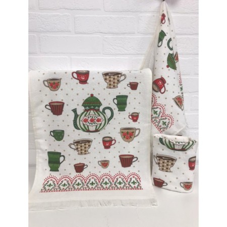 Kitchen towel Diva Afrodita "Cups", size 40x60 cm-3