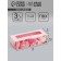 Box with a shell for 3 sweets, with the window "Festive bouquet", 13 x 5 x 3.3 cm. Confectionery packaging
