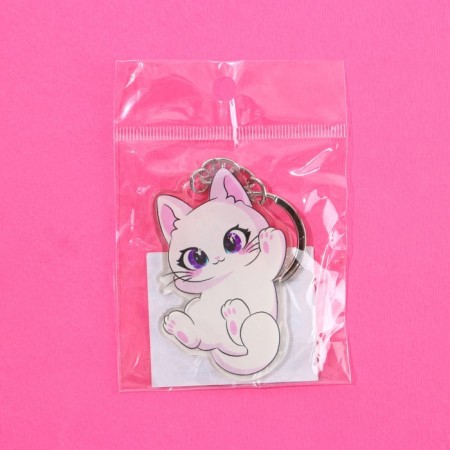Key keychain children's acrylic "cat", 5.1 x 6.2 cm-5