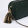 Bag Cross-Bodi with a zipper, green color