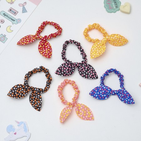 Hair gum "Funny ears" Lace hearts, mix-1