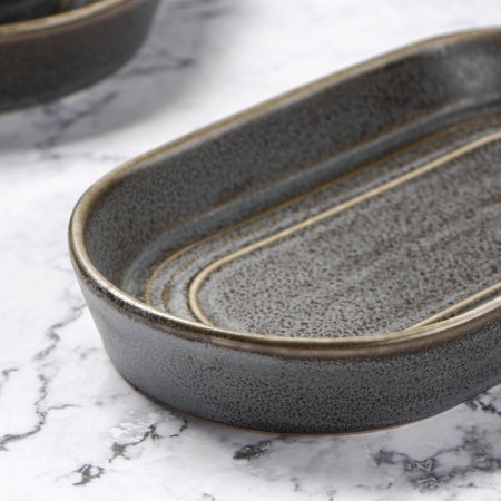 Porcelain Oval Magistro Urban, 260 ml, 18 × 9.8 × 2.5 cm, gray color-3