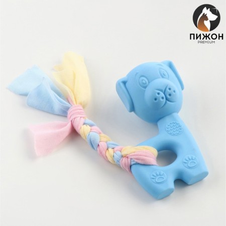 Premium chewing puppy toy puppy, 10 x 6 x 3.5 cm, blue