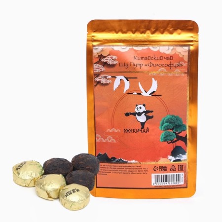 Chinese sustained tea "Shu puer. Philosophy. Yuanwei Puer", 50 g, 2018, Yunnan