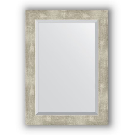 Mirror with fatset in the baguette frame - aluminum 61 mm, 51 x 71 cm, evoForm