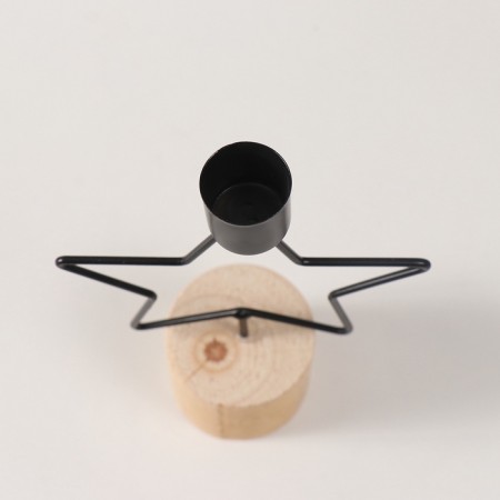 Summary metal, wood on 1 candle "Star" d = 2 cm 11x5.5x17.5 cm-3