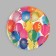 Disposable paper plate "balloons" (set 6 pcs) 18 cm