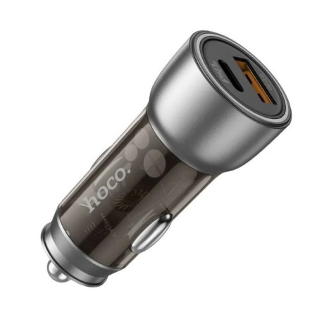 Hoco NZ8, 1 USB, 18 W, 1 Type-C, 25 W, PD + Qc, brown car.-3