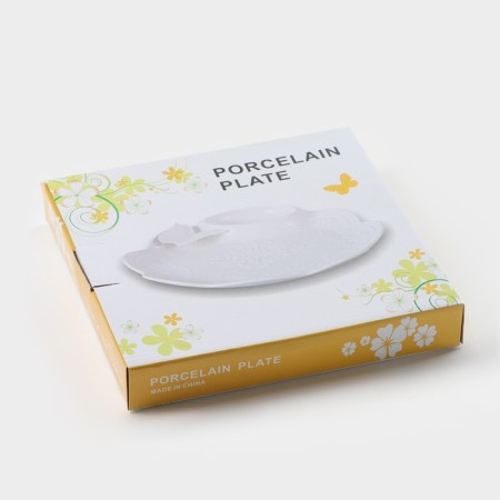 Ceramic share "Butterfly", d = 25 cm, white color-4