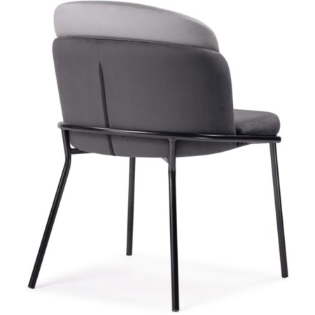 Siolim Metal/velor stool/velor, black/light gray 54x60x76 cm-3