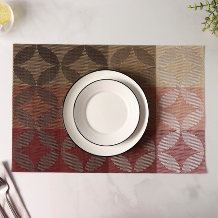 Serving napkin on the table "Peaks", 45 × 30 cm, red color-4