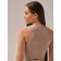 Women's top with a halter neckline Mirey Top Halter Neck, size 48-50, linseed color