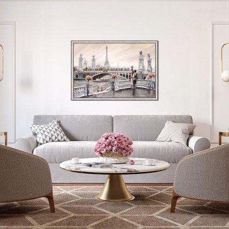 Reproduction of the painting "Paris evening", 60x90 cm, frame 45-700-5
