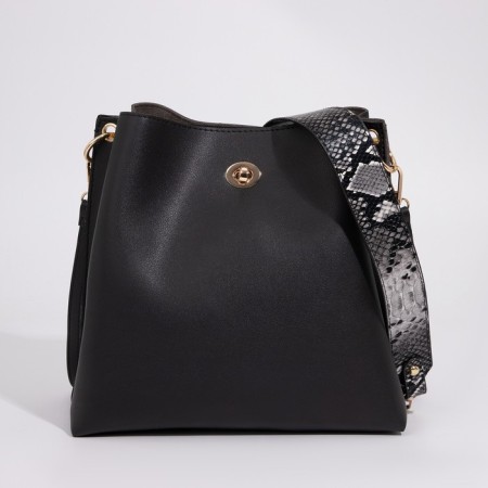 Bag Cross-Bodi on fasteners, black color