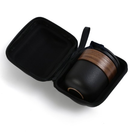A set for a tea ceremony 6 items per 4 people: a cup 35 ml, a kettle 300 ml, black-9