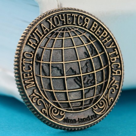 Souvenir coin "Kazan", d = 2 cm, metal-2