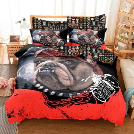Bed linen 1.5 joint venture "Bikers", size 150x215 cm, 150x215 cm, 50x70 cm - 2 pcs
