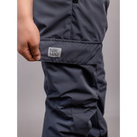 Pants for a boy, height 116 cm, graphite color-2