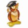 Foil ball 35 "Wise owl" on a stand, under the air