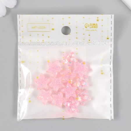 Decor for creativity Plastic "Flower-Pale Pink" Crystal 1.4x1.4 cm-4