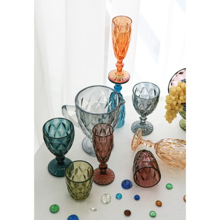 Set for drinks from glass "Cruise", 7 items: a jug 1.1 l, 6 glasses 300 ml, color gray color-7