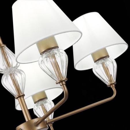 Suspended EVOLUCE lamp. Sle107423-05. Dalida. 5x60 watts, E14, 65x65x41 cm, golden color-9