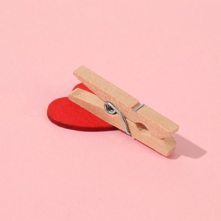 Brongs for sewing "with heart", 3.5 × 2 × 1 cm, 10 pcs, red color-4