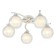 Ceiling chandelier Citilux "Christie" CL152150, 54x54x19 cm, 5x75W, E27, white color