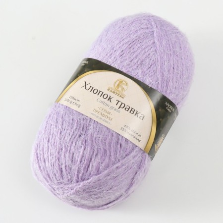Yarn "cotton grass" 65% cotton 35% polyamide 220 m/100g (072 lavender)-1