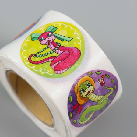 New Year Stick Paper "Snake" d = 2.5 cm 252 pcs in the roll-3