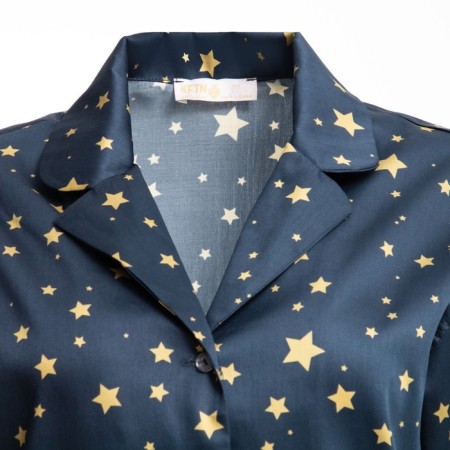 PAZHAMA Women's KAFTAN "Stars", p.40-42, dark blue-8