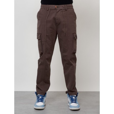 Cargo jeans men, size 56, brown color