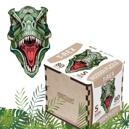 Wooden puzzle Ewa, dinosaur T-Rex, 28 × 17 cm, puzzle-1
