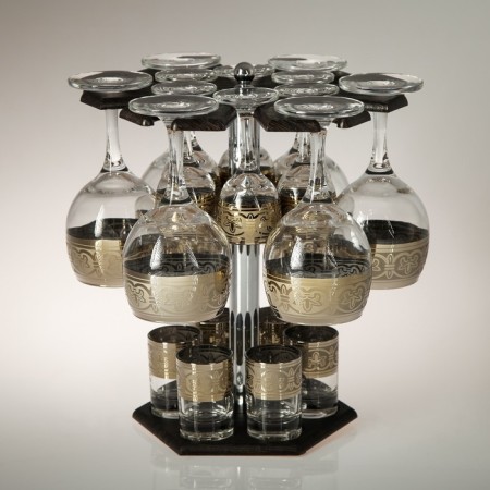 Mini-bar 18 objects wine carousel Florence, dark 240/55/50 ml