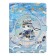 Notebook Gift, A6, 100 sheets, a colored block, with a curly knife on a magnet, "cat" mix