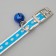 A collar of artificial leather with sparkles, 32 x 1 cm, mix of flowers