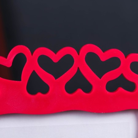 Photo frame plastic 10x15 cm "heart" raspberry 20.8x16 cm-3