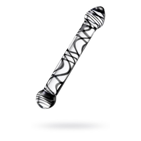 Sexus Glass bilateral phallimitator, glass, transparent, 20.5 cm