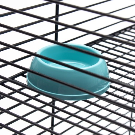 The cage for rodents "Pigzon" No. 5, with 3 floors, equipped, 41 x 30 x 58 cm, turquoise-5