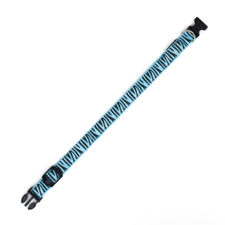 Collar with backlight tiger 3 glow modes, size L, Osh 48-60 x 2.5 cm blue-6