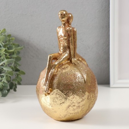 Souvenir Polystone "My Universe" gold 21.5x16x13 cm-1