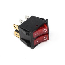Key switch with a double backlight, red