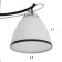 Sarri gallop chandelier 3x60W E27 Black-Khrom 25x43x43 cm.