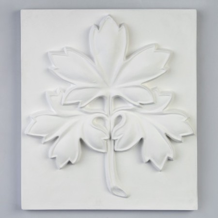 Gypsum figure ornament: maple branch, 30 x 35 x 4 cm