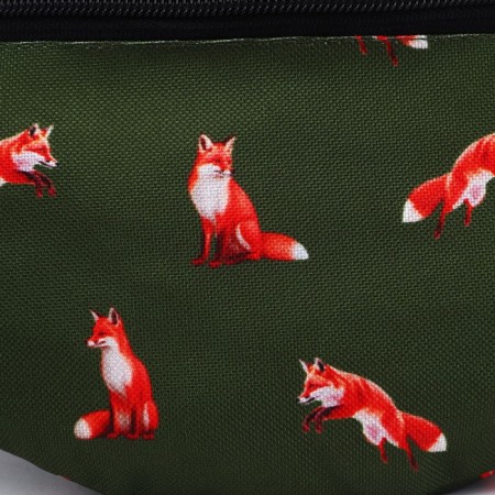 Bag Board Fox, 32x8x15 cm, lightning departure, green color-3