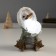 Souvenir Polystone Light "Goose in a fur coat with a hood with a snowball" 10x10x14 cm