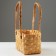 Wicker basket, 31 x 18.5 x 15/34.5 cm, sequoia