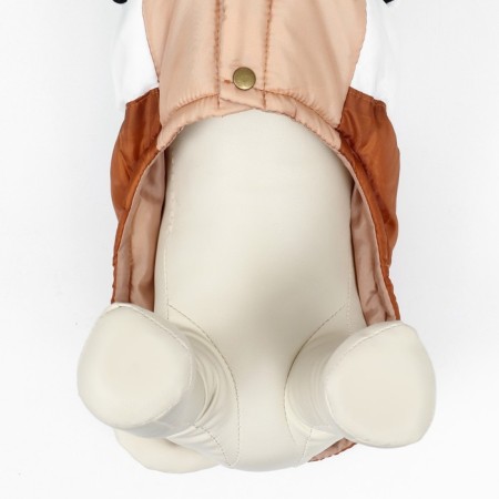 Jacket for dogs "Chocolate", size S (DS 26, OG 38, Osh 27), beige-brown-5