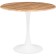 Wooden tulip table metal, oak woth/white 90x90x73 cm